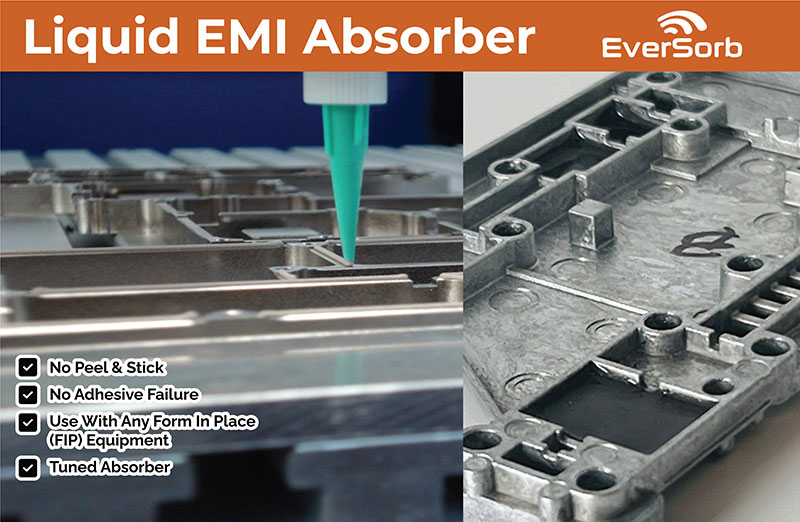 Liquid Cure in Place EMI Absorber